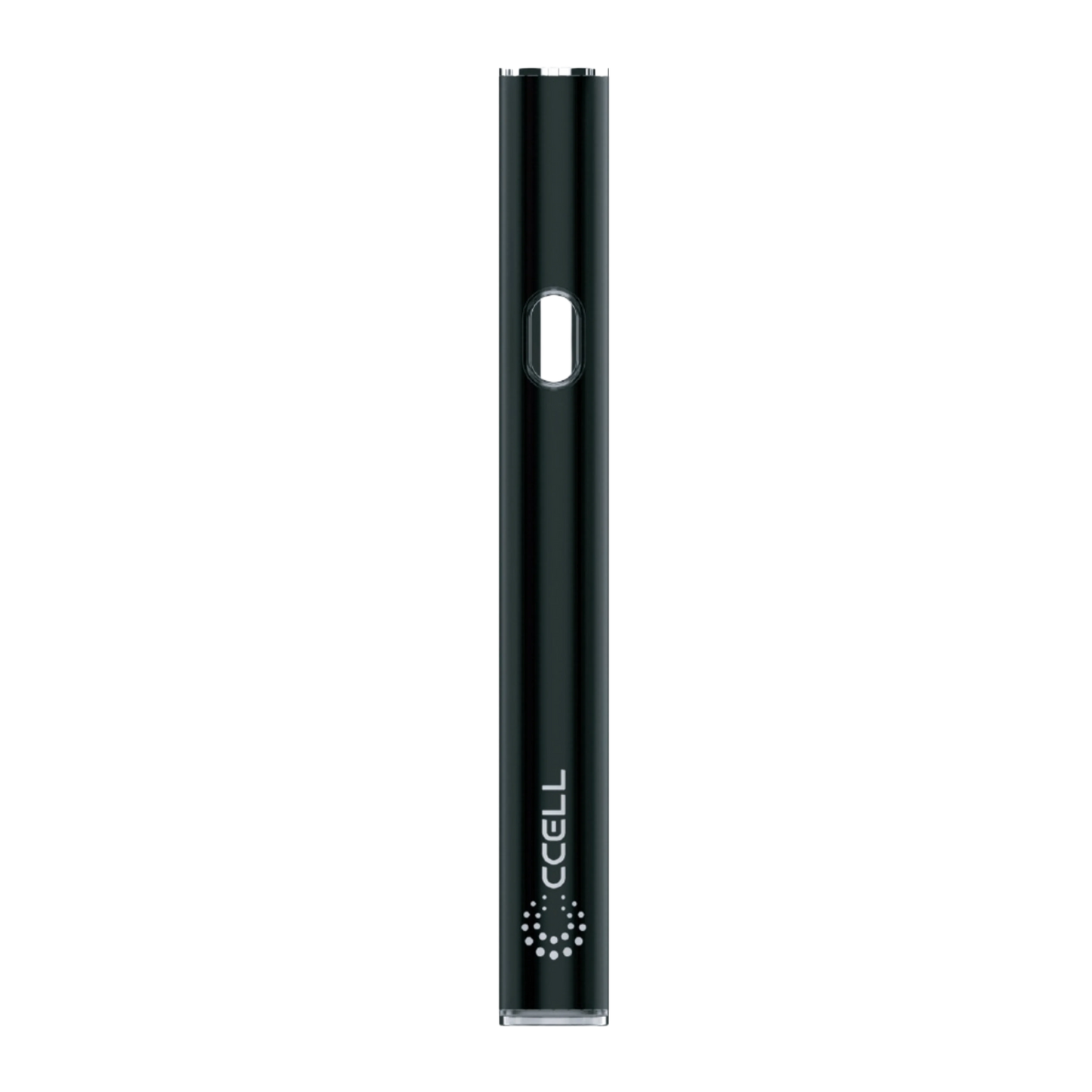 CCELL M4 Pro black vape battery stick with logo, sleek and minimalist design on black background