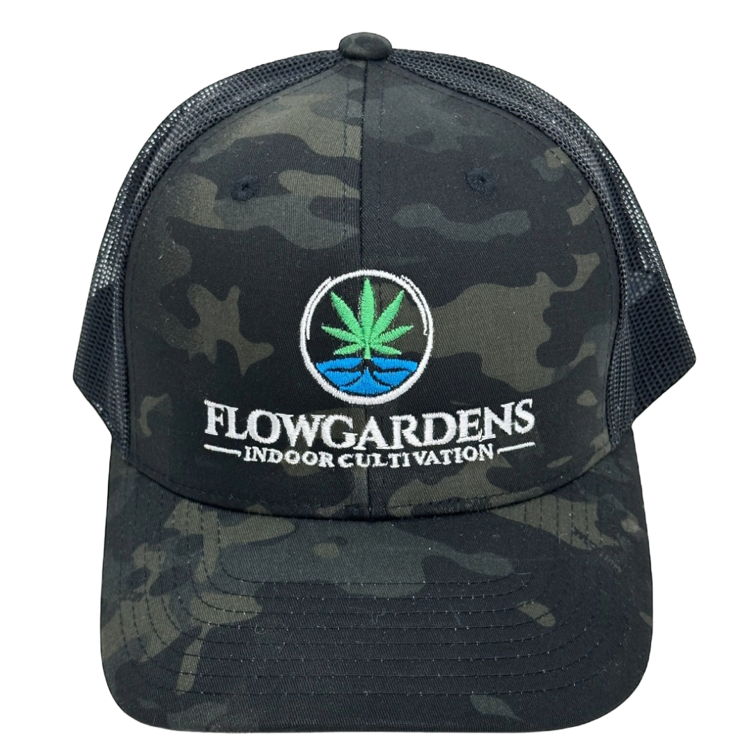 Flow Gardens Camo Trucker Hat