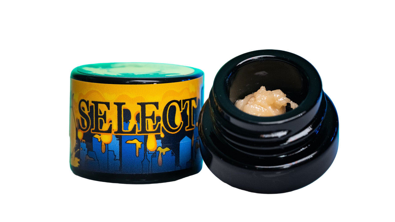 Black container with rosin